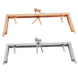 Maxbell Metal Diamond Head Purse Coins Bags Kiss Clasp Lock Frame DIY Craft Silver