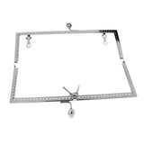 Maxbell Metal Diamond Head Purse Coins Bags Kiss Clasp Lock Frame DIY Craft Silver