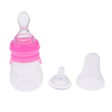 Maxbell 160ML 2-in-1 Baby Silicone Feeding Bottles & Silicone Squeeze Feeder Red