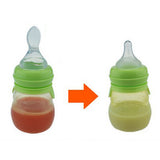 Maxbell 160ML 2-in-1 Baby Silicone Feeding Bottles & Silicone Squeeze Feeder Red