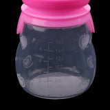 Maxbell 160ML 2-in-1 Baby Silicone Feeding Bottles & Silicone Squeeze Feeder Red