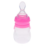 Maxbell 160ML 2-in-1 Baby Silicone Feeding Bottles & Silicone Squeeze Feeder Red