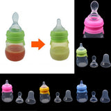 Maxbell 160ML 2-in-1 Baby Silicone Feeding Bottles & Silicone Squeeze Feeder Red