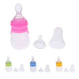 Maxbell 160ML 2-in-1 Baby Silicone Feeding Bottles & Silicone Squeeze Feeder Red