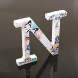 Maxbell Wooden Alphabet Craft Letters Plaque Home Wedding Nursery Party Decoration N