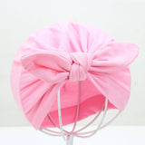 Maxbell Newborn Baby Girls Infant Bowknot Hat Toddler Cotton Beanie Hat Cap Pink