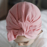 Maxbell Newborn Baby Girls Infant Bowknot Hat Toddler Cotton Beanie Hat Cap Pink