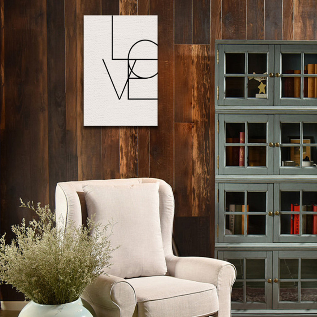 Maxbell Frameless Nordic Style LOVE Canvas Oil Painting Picture Wall Art Decor S