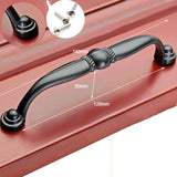 Maxbell 128mm Black Furniture Pull Knob Alloy Drawer Cabinet Handle Bin Hardware