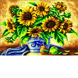 Maxbell DIY Painting By Numbers Frameless Canvas Picture Sunflower