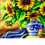 Maxbell DIY Painting By Numbers Frameless Canvas Picture Sunflower