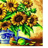 Maxbell DIY Painting By Numbers Frameless Canvas Picture Sunflower