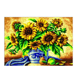 Maxbell DIY Painting By Numbers Frameless Canvas Picture Sunflower