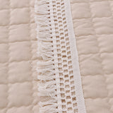 Maxbell Creative Embroidered Sofa Cushion Cotton Sofa Mat Pad 90x90cm Beige