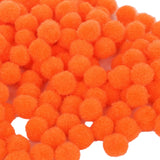 Maxbell 1 Pack Vibrant Colours Fluffy Small Craft Pompoms Orange