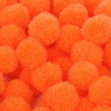 Maxbell 1 Pack Vibrant Colours Fluffy Small Craft Pompoms Orange