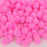 Maxbell 1 Pack Vibrant Colours Fluffy Small Craft Pompoms Pink