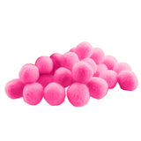 Maxbell 1 Pack Vibrant Colours Fluffy Small Craft Pompoms Pink