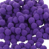 Maxbell 1 Pack Vibrant Colours Fluffy Small Craft Pompoms Purple