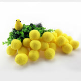 Maxbell 1 Pack Vibrant Colours Fluffy Small Craft Pompoms Yellow