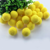 Maxbell 1 Pack Vibrant Colours Fluffy Small Craft Pompoms Yellow