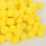 Maxbell 1 Pack Vibrant Colours Fluffy Small Craft Pompoms Yellow