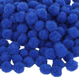 Maxbell 1 Pack Vibrant Colours Fluffy Small Craft Pompoms Blue