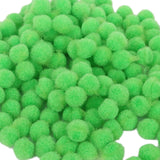 Maxbell 1 Pack Vibrant Colours Fluffy Small Craft Pompoms Green