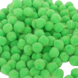 Maxbell 1 Pack Vibrant Colours Fluffy Small Craft Pompoms Green