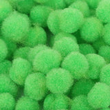 Maxbell 1 Pack Vibrant Colours Fluffy Small Craft Pompoms Green