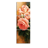 Maxbell 3 Panels Rose Flower Canvas Painting Prints Picture Wall Art Decor 30x30cm