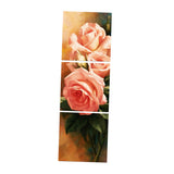 Maxbell 3 Panels Rose Flower Canvas Painting Prints Picture Wall Art Decor 30x30cm