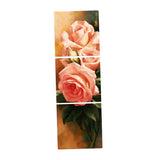 Maxbell 3 Panels Rose Flower Canvas Painting Prints Picture Wall Art Decor 30x30cm