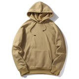 Maxbell Mens Classic Hooded Sweatshirt Hoodie Jumper Sweat Top Plus Size M Khaki