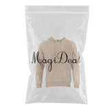 Maxbell Mens Classic Hooded Sweatshirt Hoodie Jumper Sweat Top Plus Size M Khaki