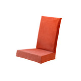 Maxbell Polar Fleece Stretch Dining Room Chair Cover Slipcover Protector Orange Red