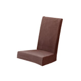 Maxbell Polar Fleece Stretch Dining Room Chair Cover Slipcover Protector Brown