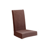 Maxbell Polar Fleece Stretch Dining Room Chair Cover Slipcover Protector Brown