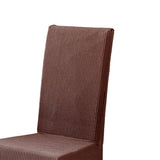 Maxbell Polar Fleece Stretch Dining Room Chair Cover Slipcover Protector Brown