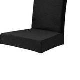 Maxbell Polar Fleece Stretch Dining Room Chair Cover Slipcover Protector Black