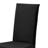 Maxbell Polar Fleece Stretch Dining Room Chair Cover Slipcover Protector Black