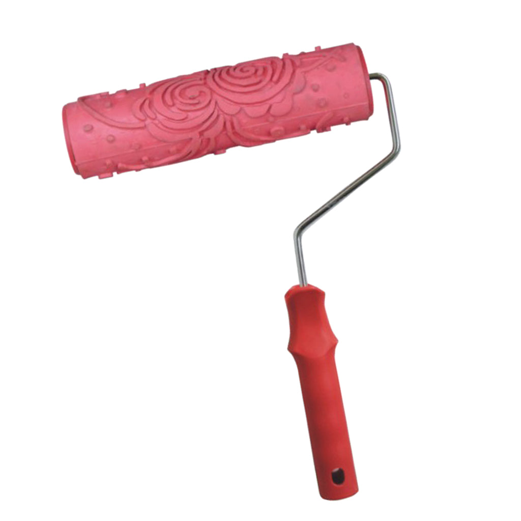 Maxbell 7'' Wall Decor Empaistic Flower Painting Roller Brush With Handle EG037T