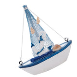 Maxbell Retro Wooden Mediterranean Style Mini Sailing Boat Model Nautical Decor #6