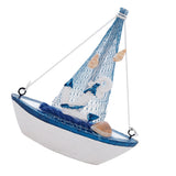 Maxbell Retro Wooden Mediterranean Style Mini Sailing Boat Model Nautical Decor #6