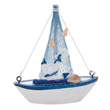 Maxbell Retro Wooden Mediterranean Style Mini Sailing Boat Model Nautical Decor #6
