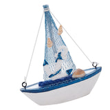 Maxbell Retro Wooden Mediterranean Style Mini Sailing Boat Model Nautical Decor #6
