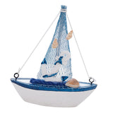 Maxbell Retro Wooden Mediterranean Style Mini Sailing Boat Model Nautical Decor #6