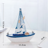 Maxbell Retro Wooden Mediterranean Style Mini Sailing Boat Model Nautical Decor #6