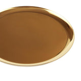 Maxbell Nordic Style Round Stainless Steel Storage Tray Disk Fruit Plate Gold