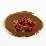 Maxbell Nordic Style Round Stainless Steel Storage Tray Disk Fruit Plate Gold